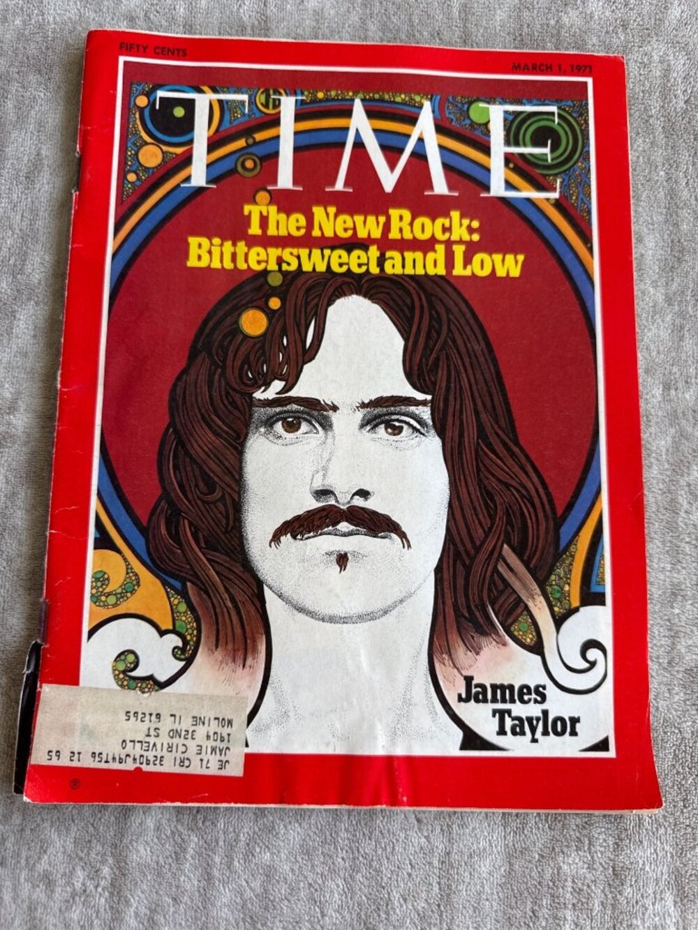 James Taylor Time Magazine March 1, 1971 The New Rock: Bittersweet and Low